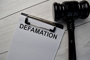 Defamation doc and gavel